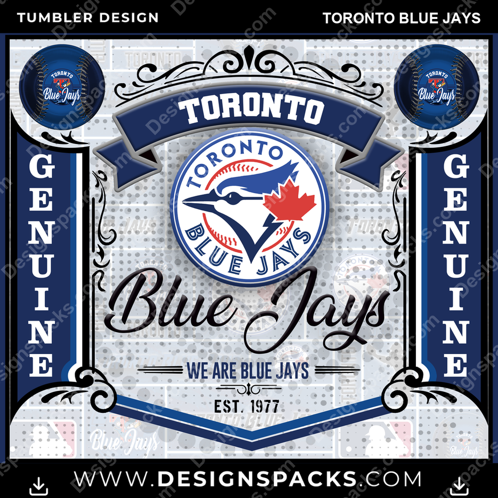 Baseball Bud Toronto Blue Jays Tumbler Digital Wrap Design
