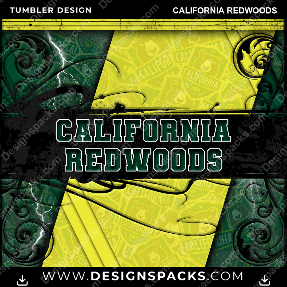Lacrosse Elegant California Redwoods Tumbler Digital Wrap Design
