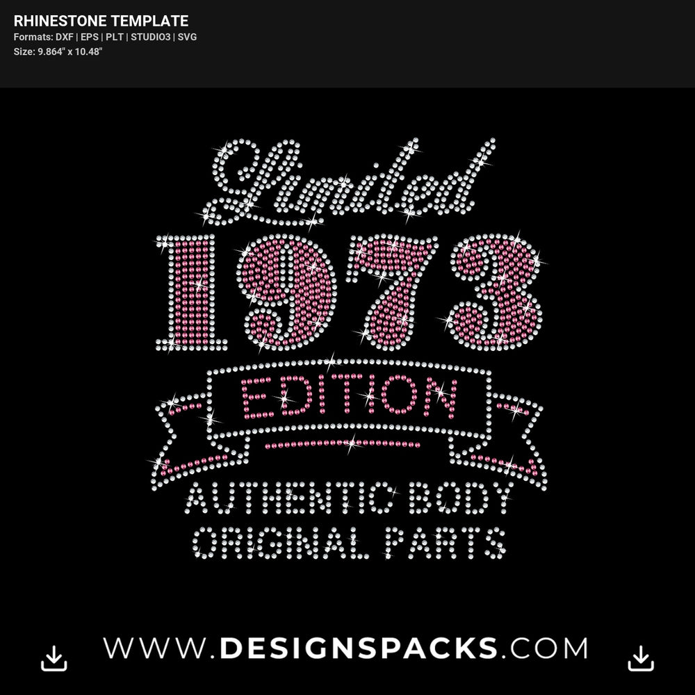 Limited Edition Authentic Body Original Parts Rhinestone Digital Template