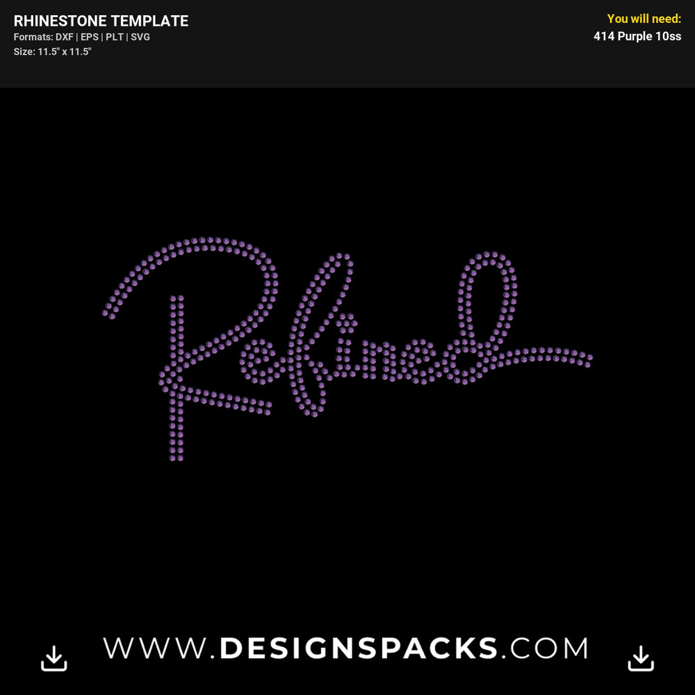 Refined Elegant Luxury Fashion Rhinestone Digital Template