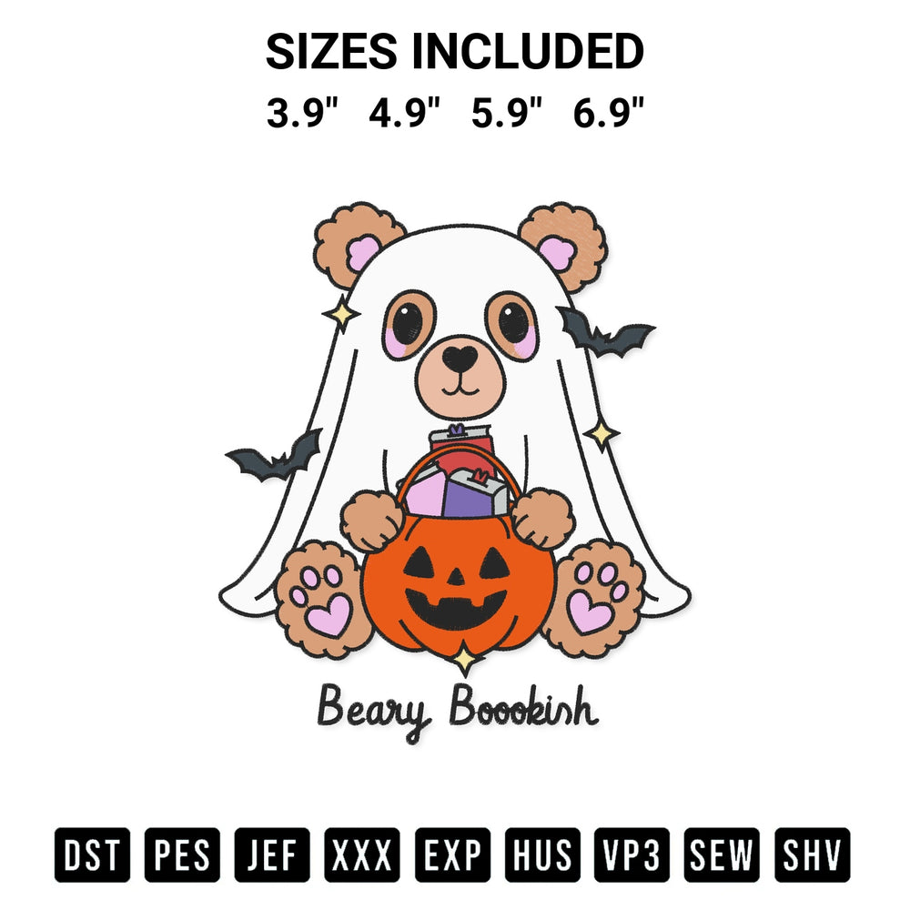 Stitch like a pro with the Beary Boooobish Embroidery Design embroidery pattern from Designspacks.com. High-quality digital machine embroidery file. Available sizes: 3.9", 4.9", 5.9", 6.9".