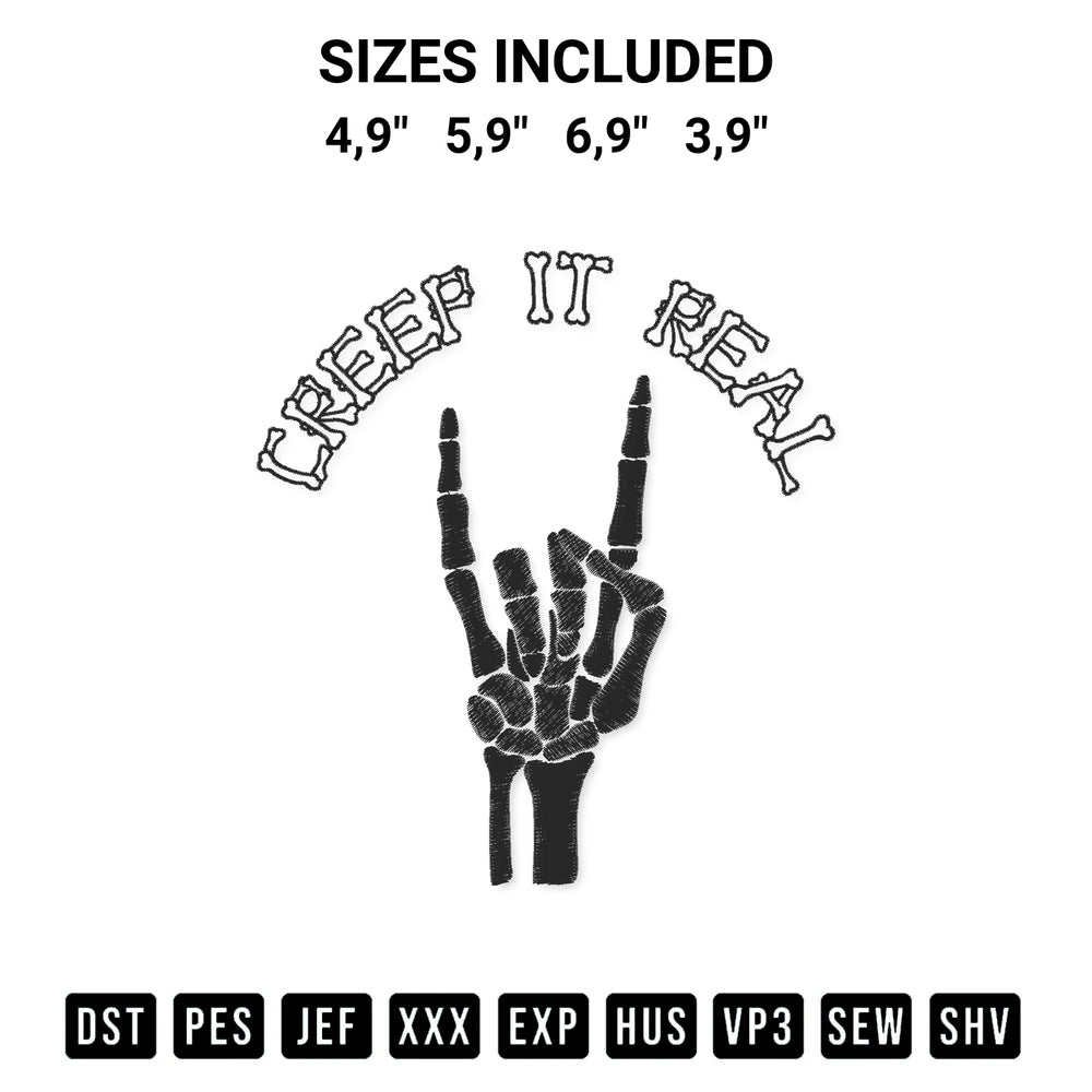 Looking for the perfect pattern? Download the Creep It Real Skeleton Hand Funny Halloween Meme Logo Embroidery Design embroidery design today at Designspacks.com. Crisp, clean stitching guaranteed. Available sizes: 4,9", 5,9", 6,9", 3,9".