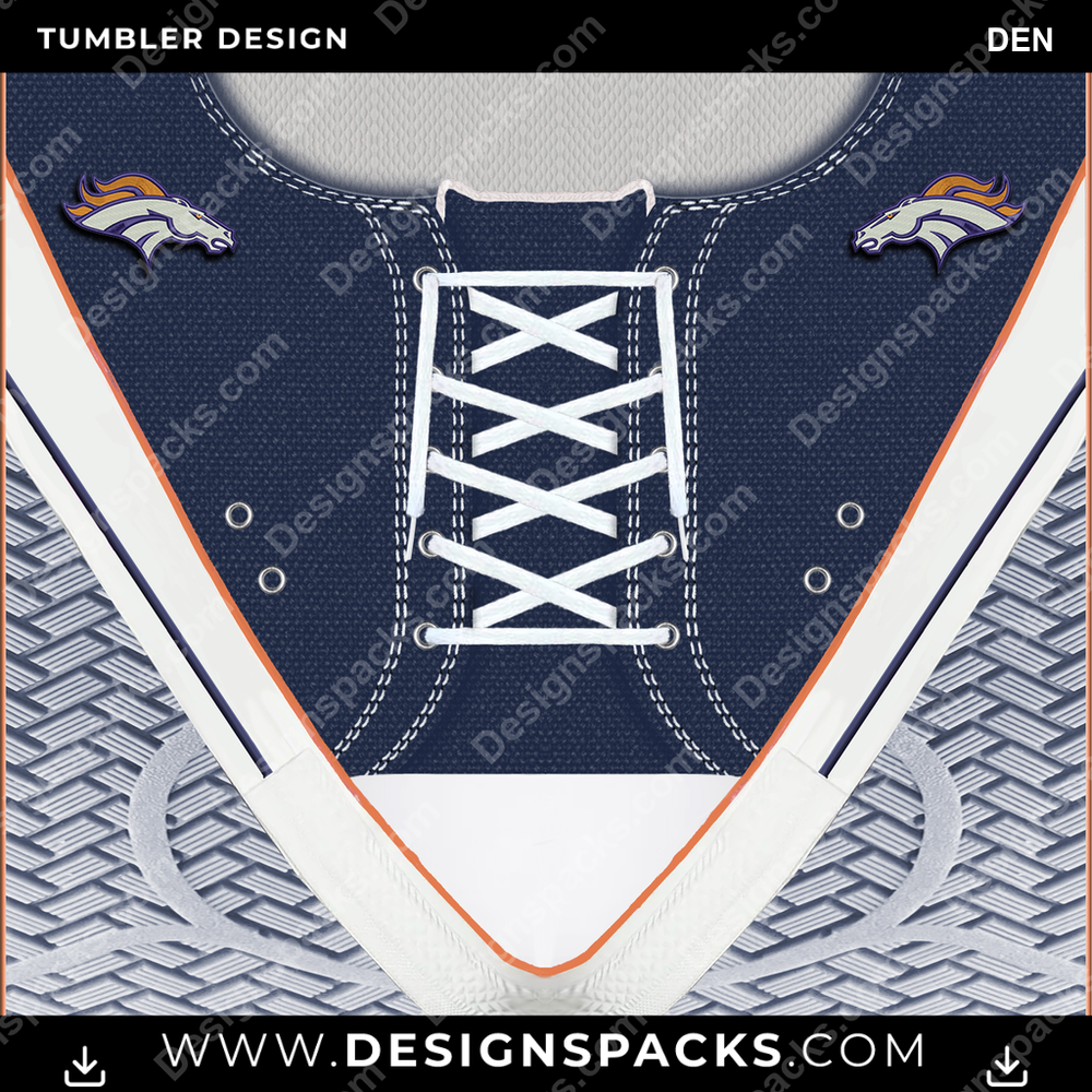 Football Converse Embroidered DEN NFL Football Tumbler Digital Wrap Design Download