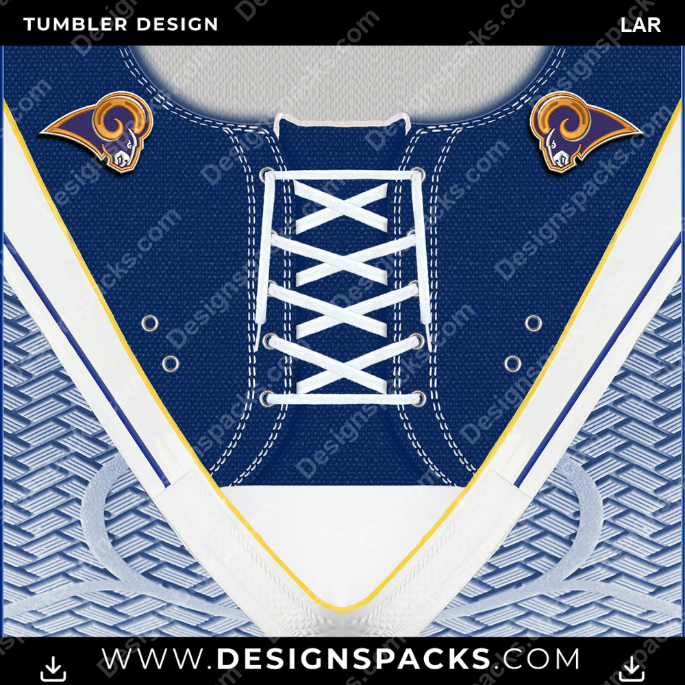 Football Converse Embroidered LAR Tumbler Digital Wrap Design