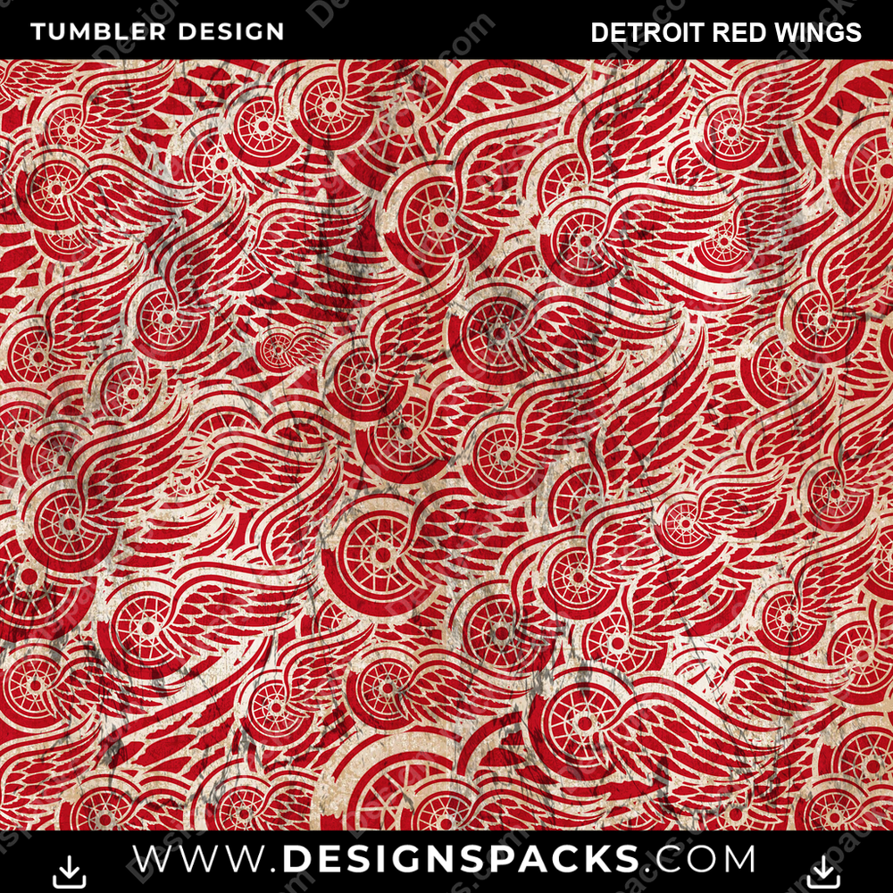 Hockey Logo BG Detroit Red Wings NHL Hockey Tumbler Digital Wrap Design Download