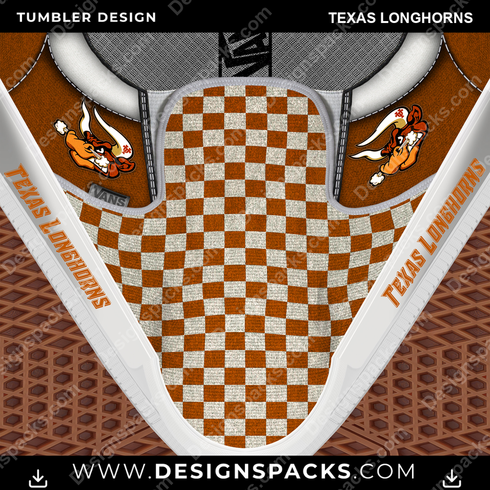 College Sport Vans Classic Texas Longhorns NCAA College Sport Tumbler Digital Wrap Design Download