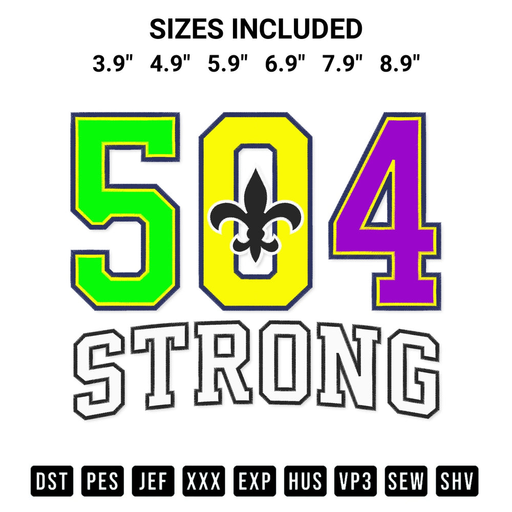Elevate your next project with our 504 Strong Embroidery Design embroidery file. Shop high-quality digital patterns instantly at Designspacks.com. Available sizes: 3.9", 4.9", 5.9", 6.9", 7.9", 8.9".