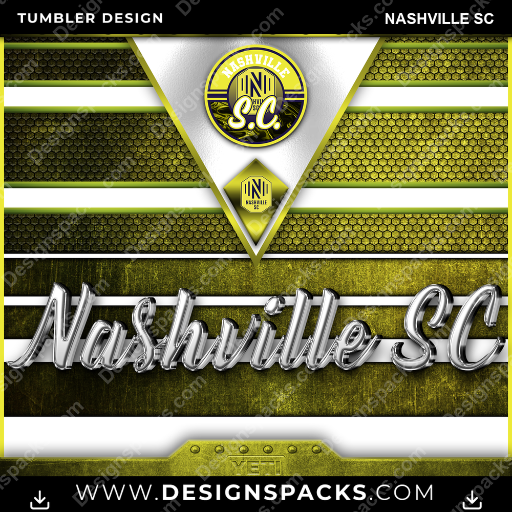 US Soccer YETI Nashville SC Tumbler Digital Wrap Design