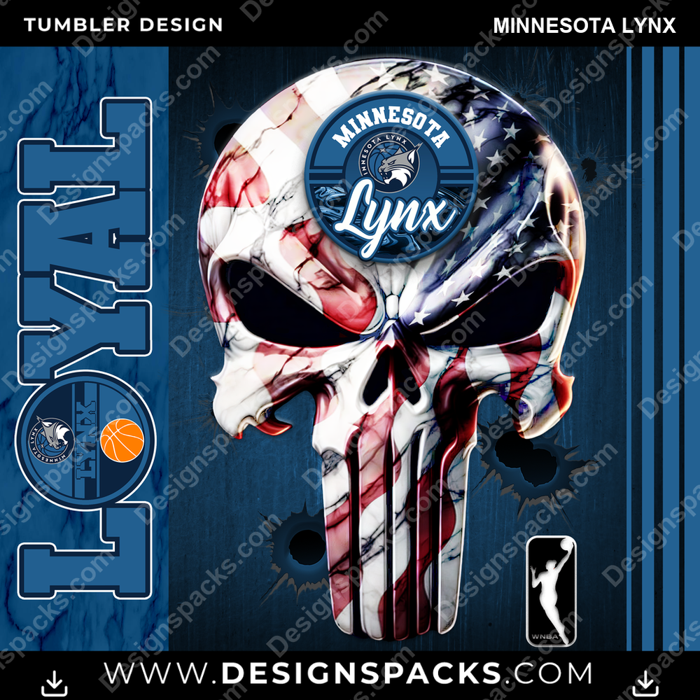 Basketball Loyal Minnesota Lynx Tumbler Digital Wrap Design