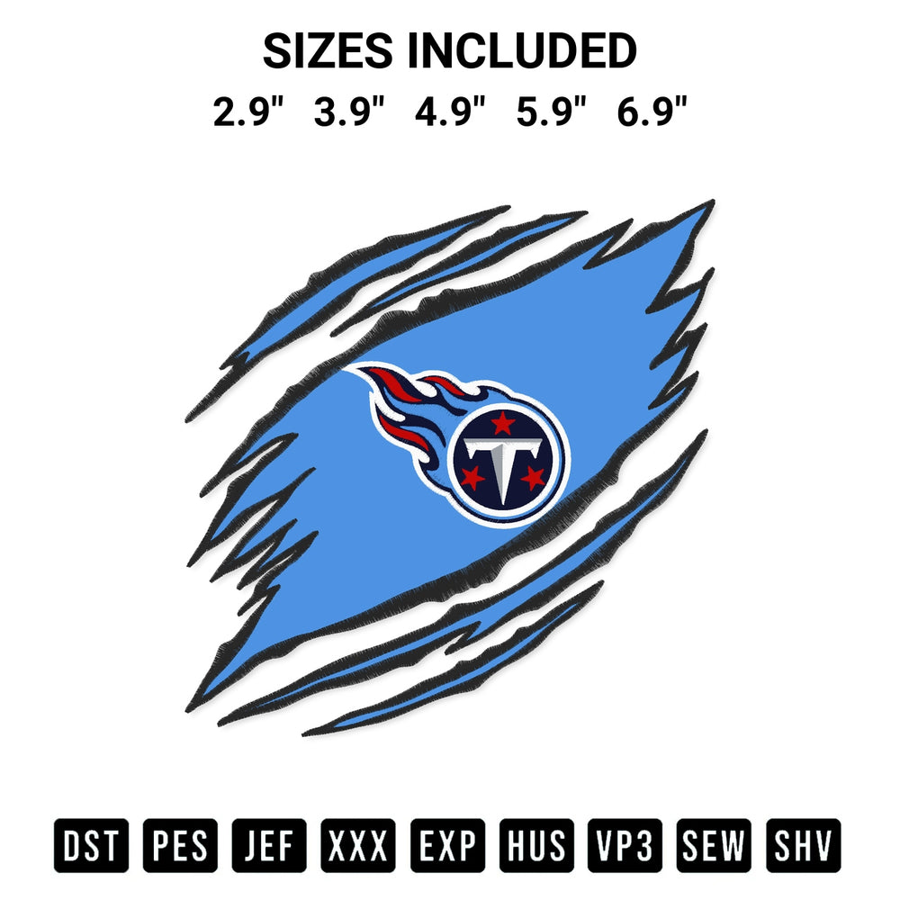 Download the Tennessee Titans Claw Embroidery Design machine embroidery design exclusively at Designspacks.com. Premium digitized pattern for apparel and DIY crafts. Available sizes: 2.9", 3.9", 4.9", 5.9", 6.9".