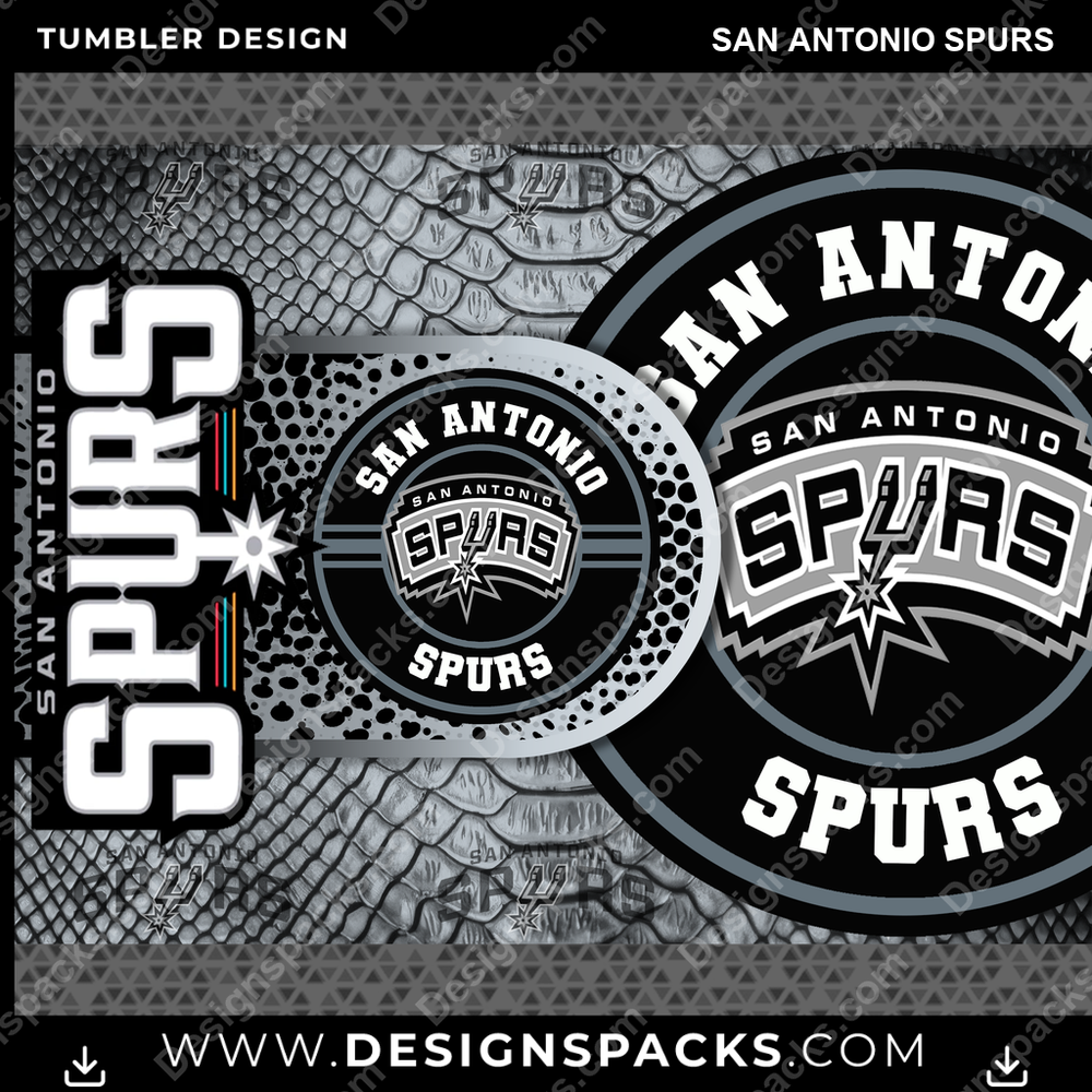 Basketball Hyper San Antonio Spurs Tumbler Digital Wrap Design