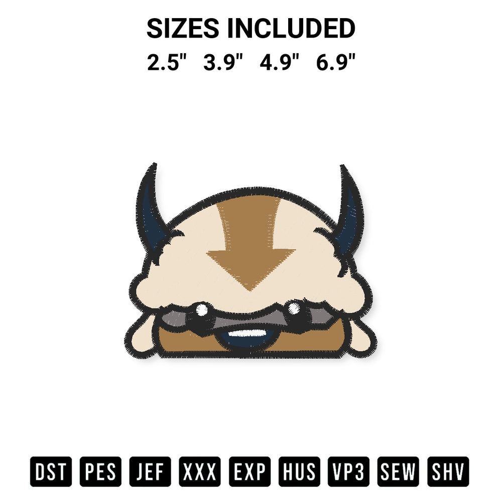 Elevate your next project with our Appa Avatar Cute Embroidery Design embroidery file. Shop high-quality digital patterns instantly at Designspacks.com. Available sizes: 2.5", 3.9", 4.9", 6.9".
