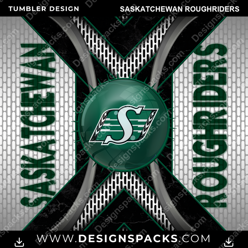 Canada Football Metal Grating Saskatchewan Roughriders CFL Canada Tumbler Digital Wrap Design Download