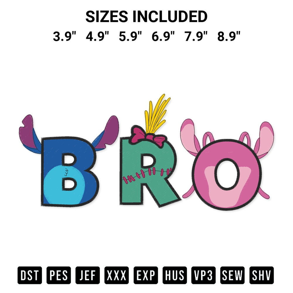 Looking for the perfect pattern? Download the Disney Lilo Stitch Bro Embroidery Design embroidery design today at Designspacks.com. Crisp, clean stitching guaranteed. Available sizes: 3.9", 4.9", 5.9", 6.9", 7.9", 8.9".