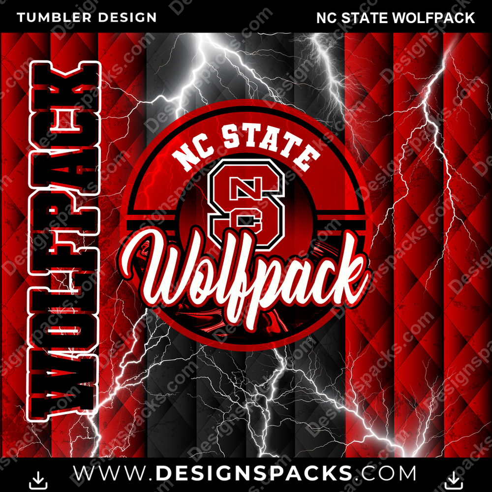 College Sport Diamond Nc State Wolfpack Tumbler Digital Wrap Design
