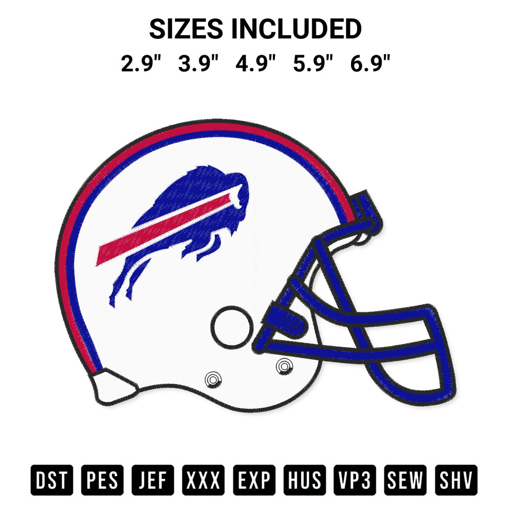 Elevate your next project with our Buffalo Bills Helmet Embroidery Design embroidery file. Shop high-quality digital patterns instantly at Designspacks.com. Available sizes: 2.9", 3.9", 4.9", 5.9", 6.9".