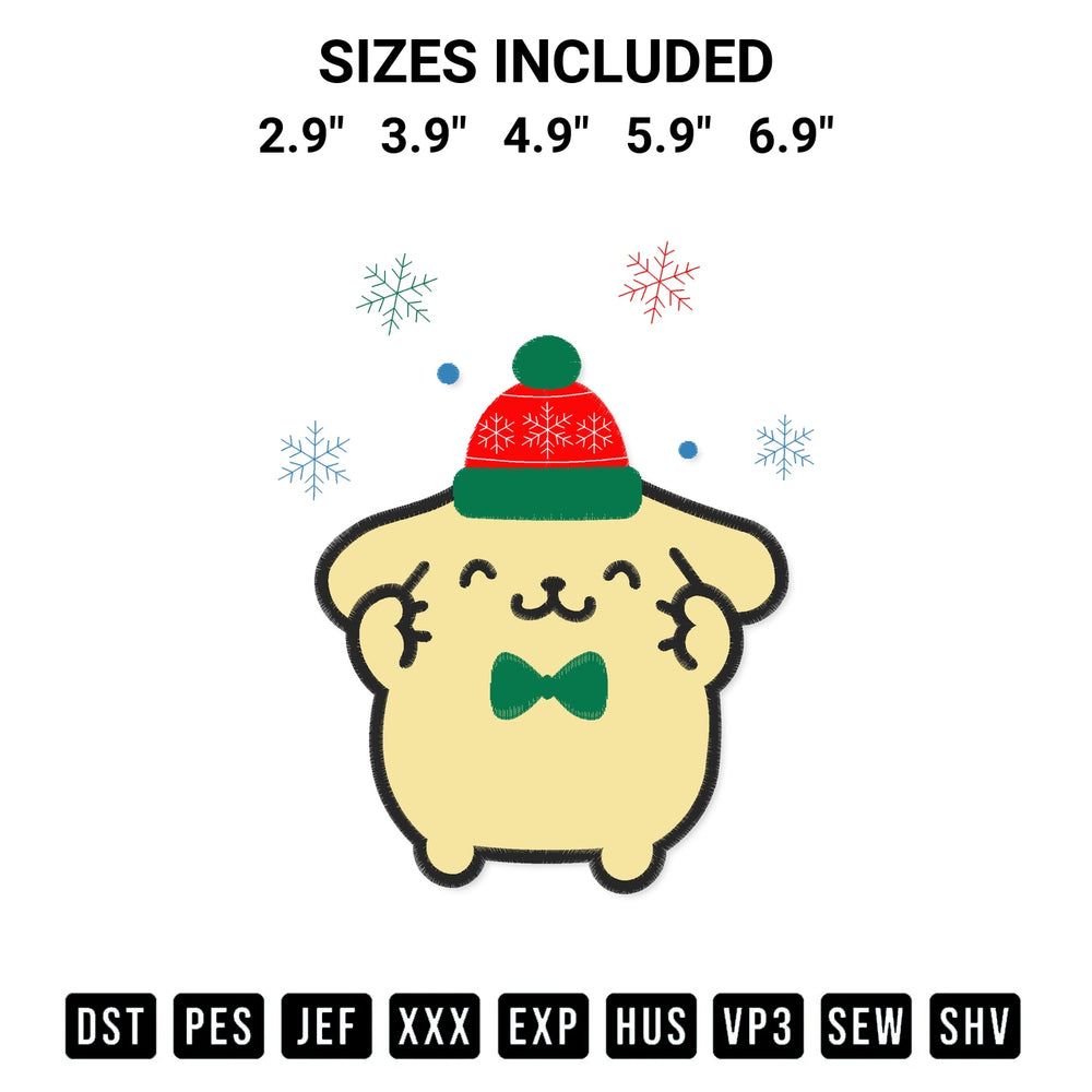 Elevate your next project with our Pompompurin Christmas Embroidery Design embroidery file. Shop high-quality digital patterns instantly at Designspacks.com. Available sizes: 2.9", 3.9", 4.9", 5.9", 6.9".