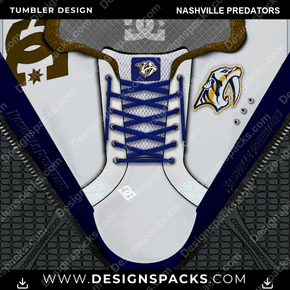 Ice Hockey DC Sneaker Nashville Predators Tumbler Digital Wrap Design