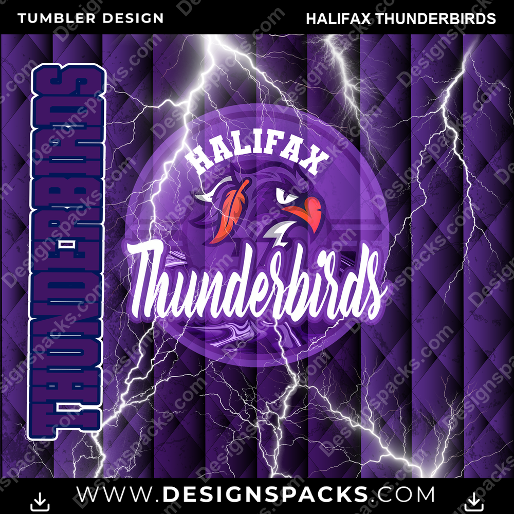 Lacrosse Diamond Halifax Thunderbirds Tumbler Digital Wrap Design