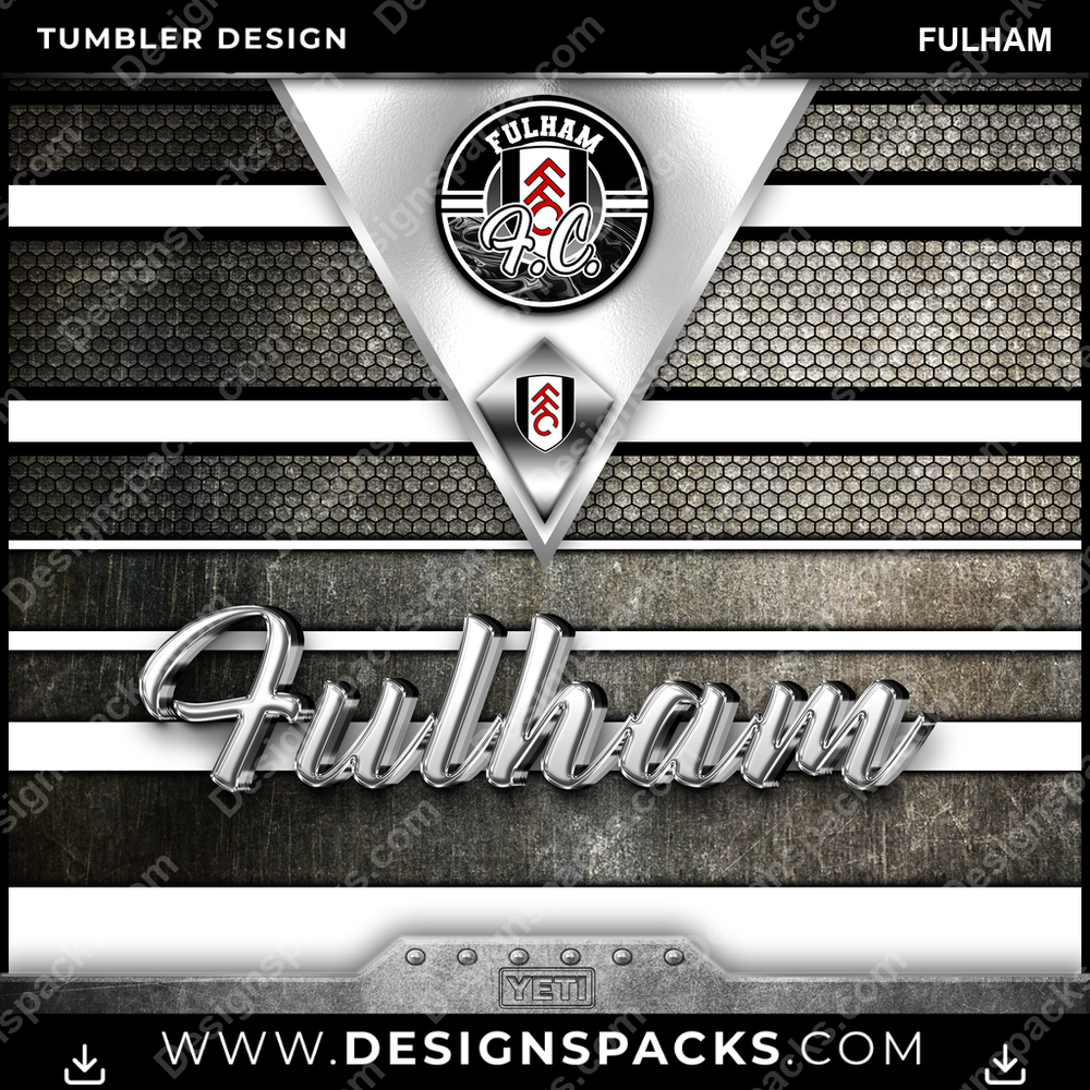 Soccer UK YETI Fulham Tumbler Digital Wrap Design