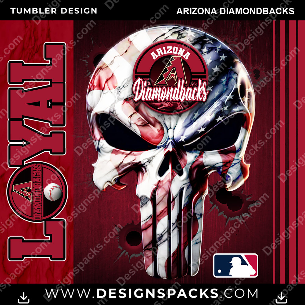 Baseball Loyal Arizona Diamondbacks Tumbler Digital Wrap Design