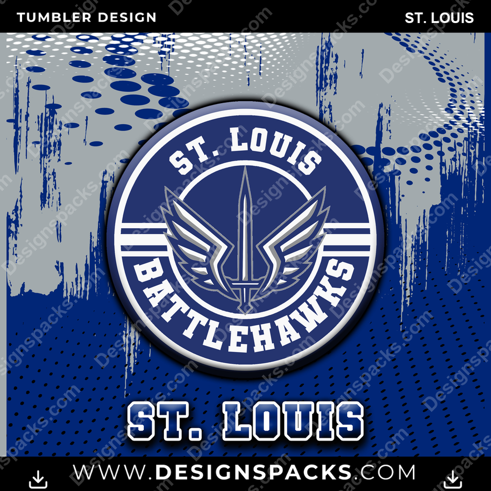 Canada Football Dot Logo St. Louis Tumbler Digital Wrap Design