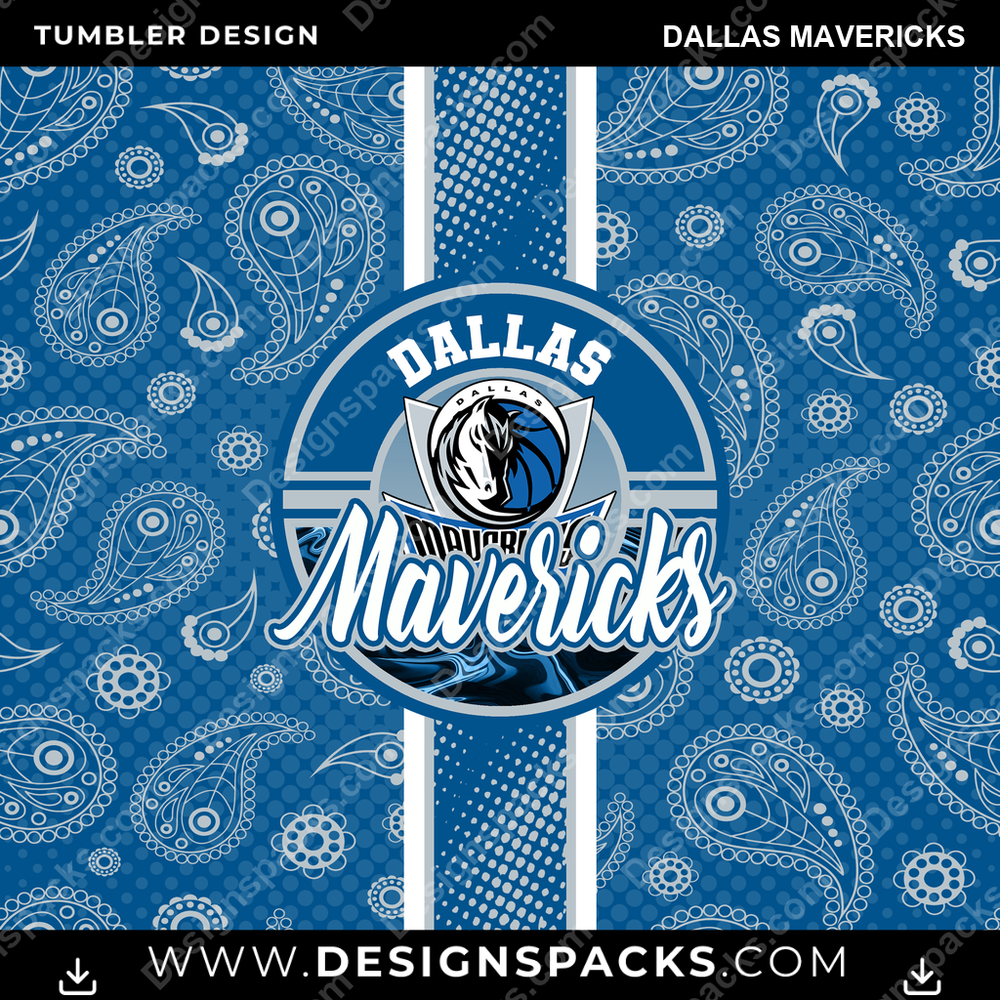 Basketball Handkerchief Dallas Mavericks Tumbler Digital Wrap Design