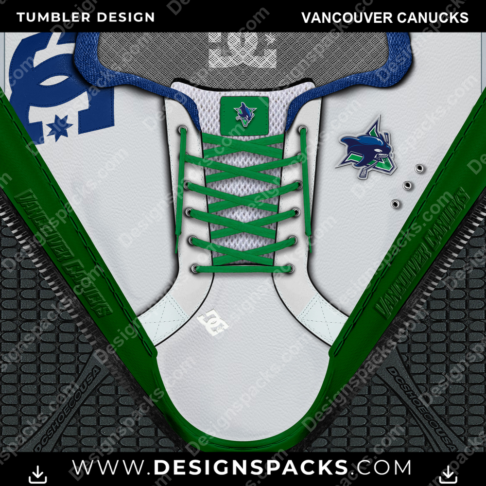 Ice Hockey DC Sneaker Vancouver Canucks NHL Hockey Tumbler Digital Wrap Design Download