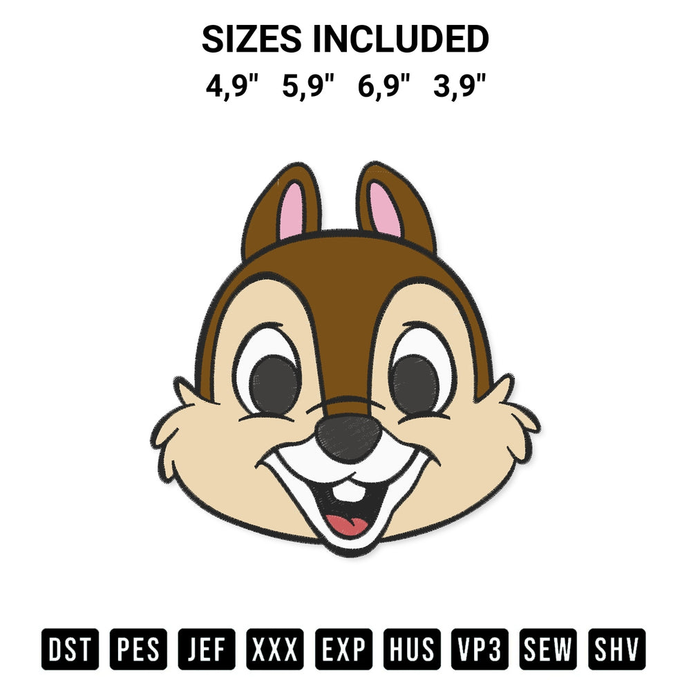 Looking for the perfect pattern? Download the Disney Chip Disney Cartoon Chip N Dale Rescue Rangers Embroidery Design embroidery design today at Designspacks.com. Crisp, clean stitching guaranteed. Available sizes: 4,9", 5,9", 6,9", 3,9".