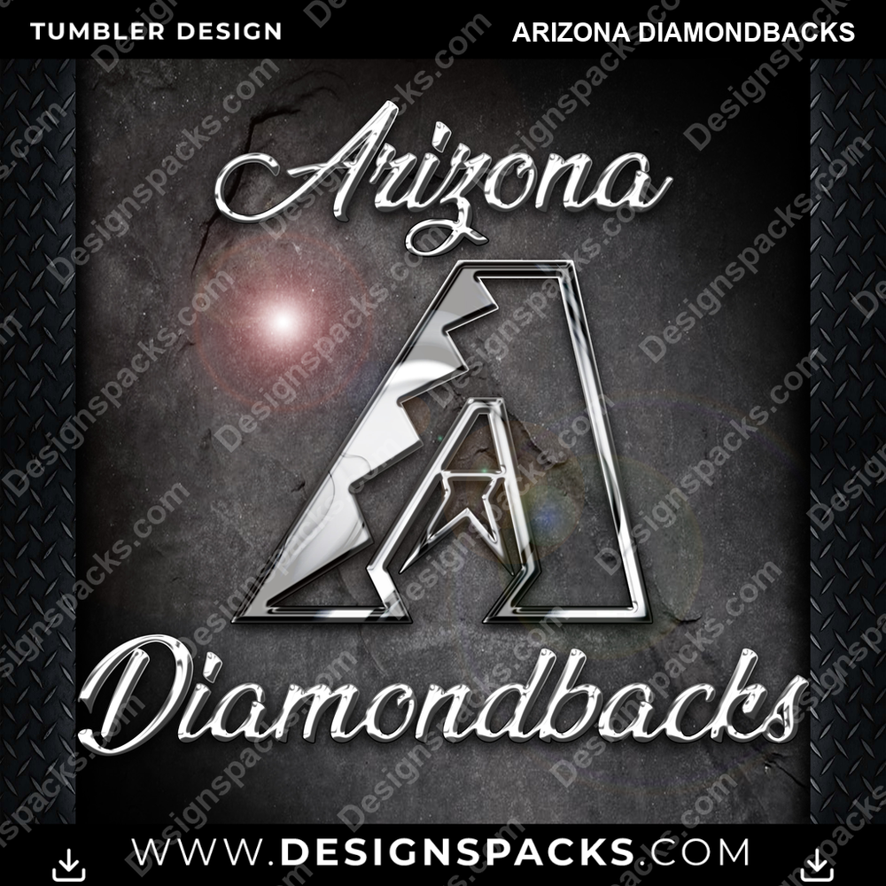 Baseball Chrome Arizona Diamondbacks Tumbler Digitales Wrap-Design
