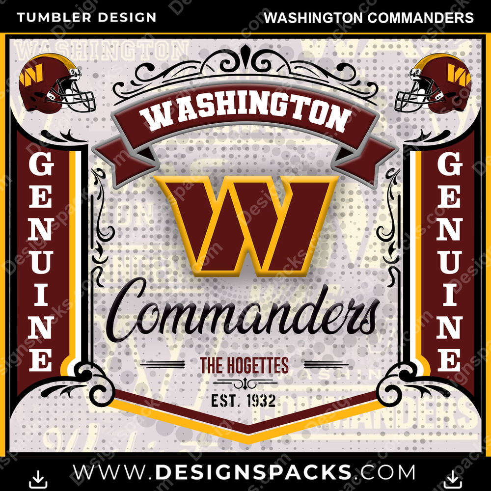 Football Bud Washington Commanders Becher Digitales Wrap Design