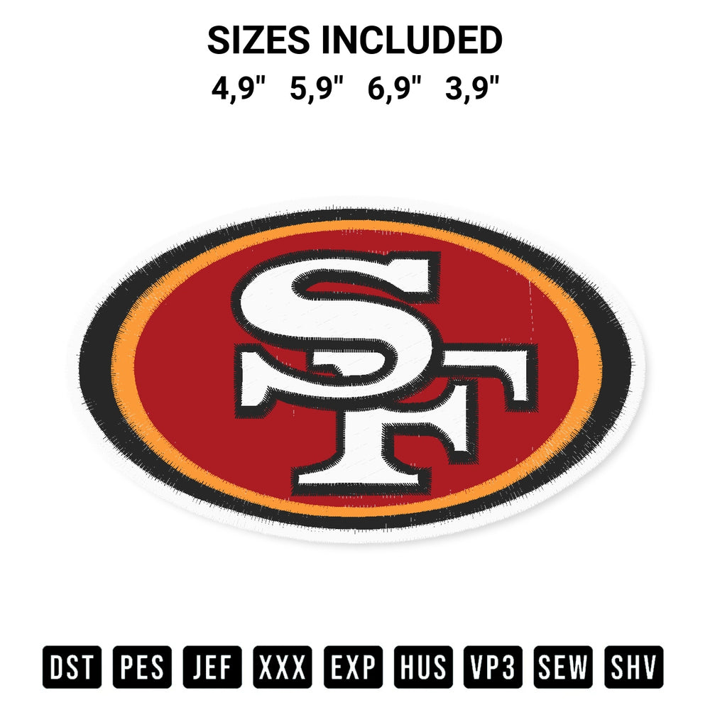 Stitch like a pro with the San Francisco Logo Embroidery Design embroidery pattern from Designspacks.com. High-quality digital machine embroidery file. Available sizes: 4,9", 5,9", 6,9", 3,9".