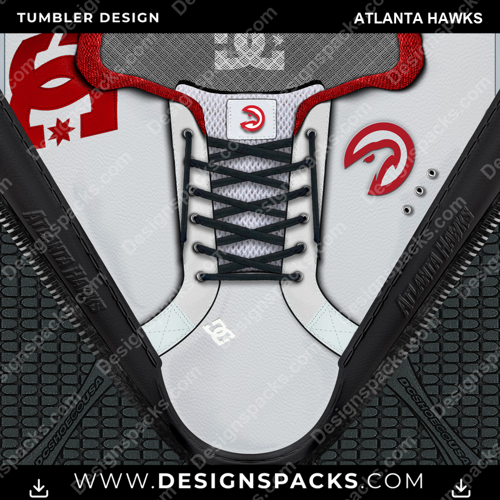 Basketball DC Sneaker Atlanta Hawks Tumbler Digital Wrap Design