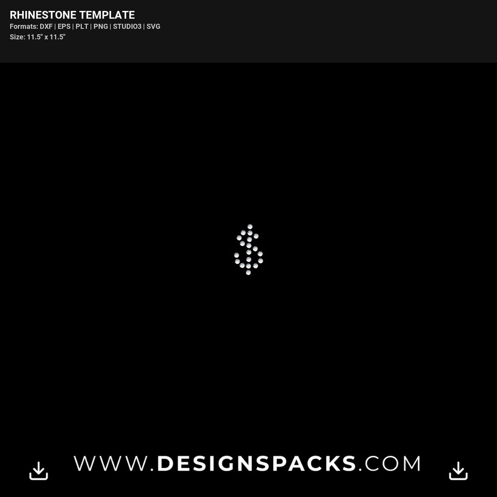 Dollar Symbol Bundle Rhinestone Digital Template