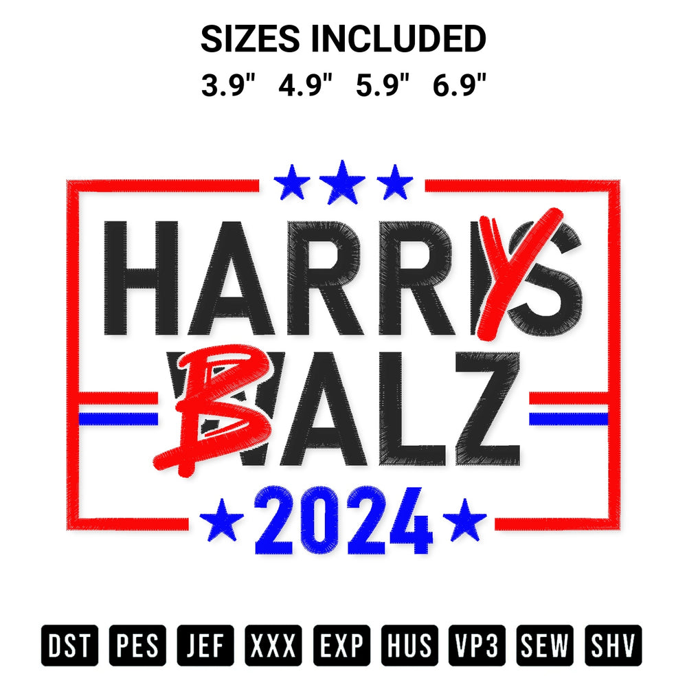 Looking for the perfect pattern? Download the Harry Balz 2024 Embroidery Design embroidery design today at Designspacks.com. Crisp, clean stitching guaranteed. Available sizes: 3.9", 4.9", 5.9", 6.9".