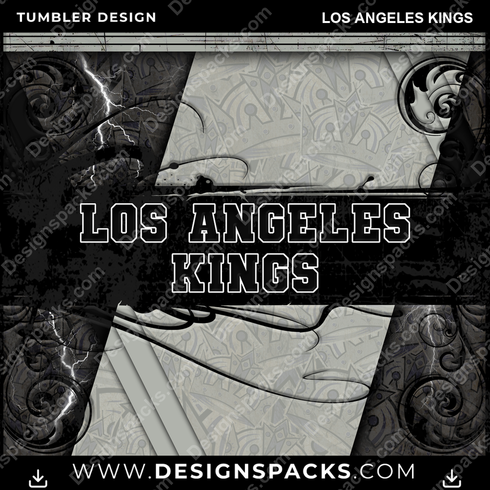 Hockey Elegant Los Angeles Kings NHL Hockey Tumbler Digital Wrap Design Download