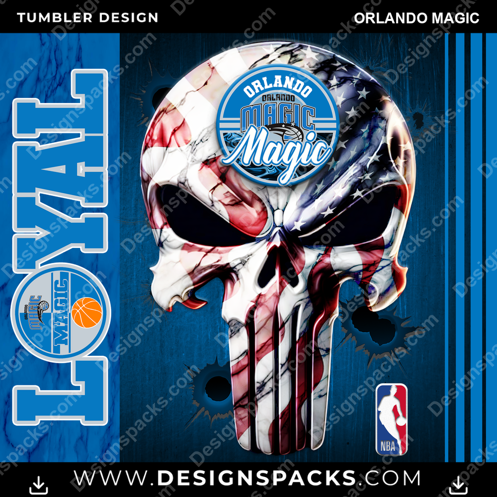 Basketball Loyal Orlando Magic Tumbler Digital Wrap Design