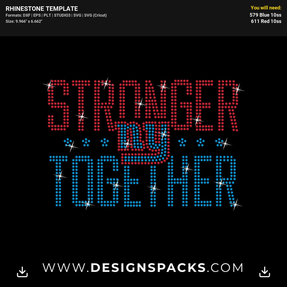 Stronger NY Together City Design Rhinestone Digital Template