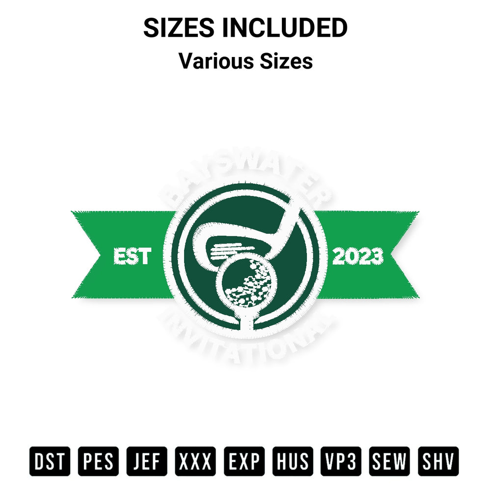 Stitch like a pro with the Dark Green Modern Golf Club Logo Embroidery Design embroidery pattern from Designspacks.com. High-quality digital machine embroidery file. Available sizes: Various Sizes.