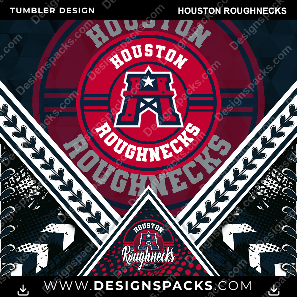 Canada Football Diamond Houston Roughnecks CFL Canada Tumbler Digital Wrap Design Download