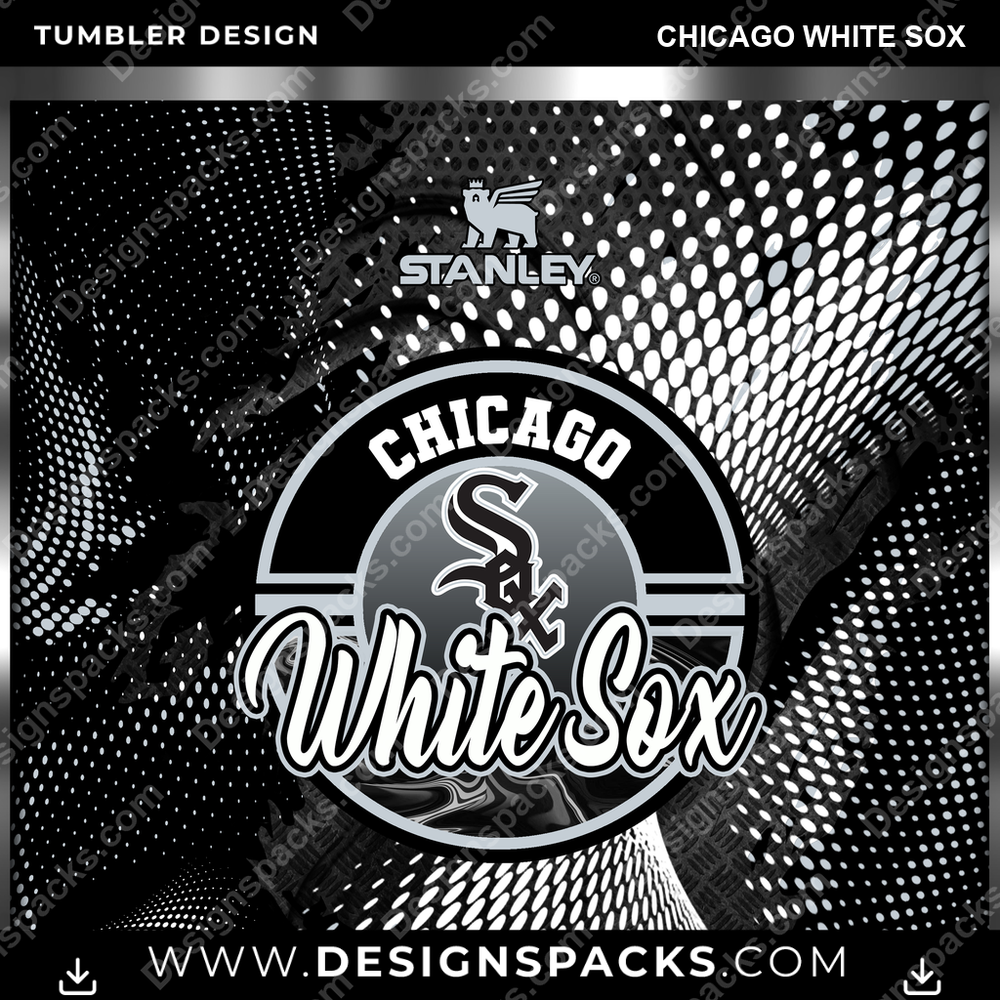 Baseball Stanley Chicago White Sox Tumbler Digital Wrap Design