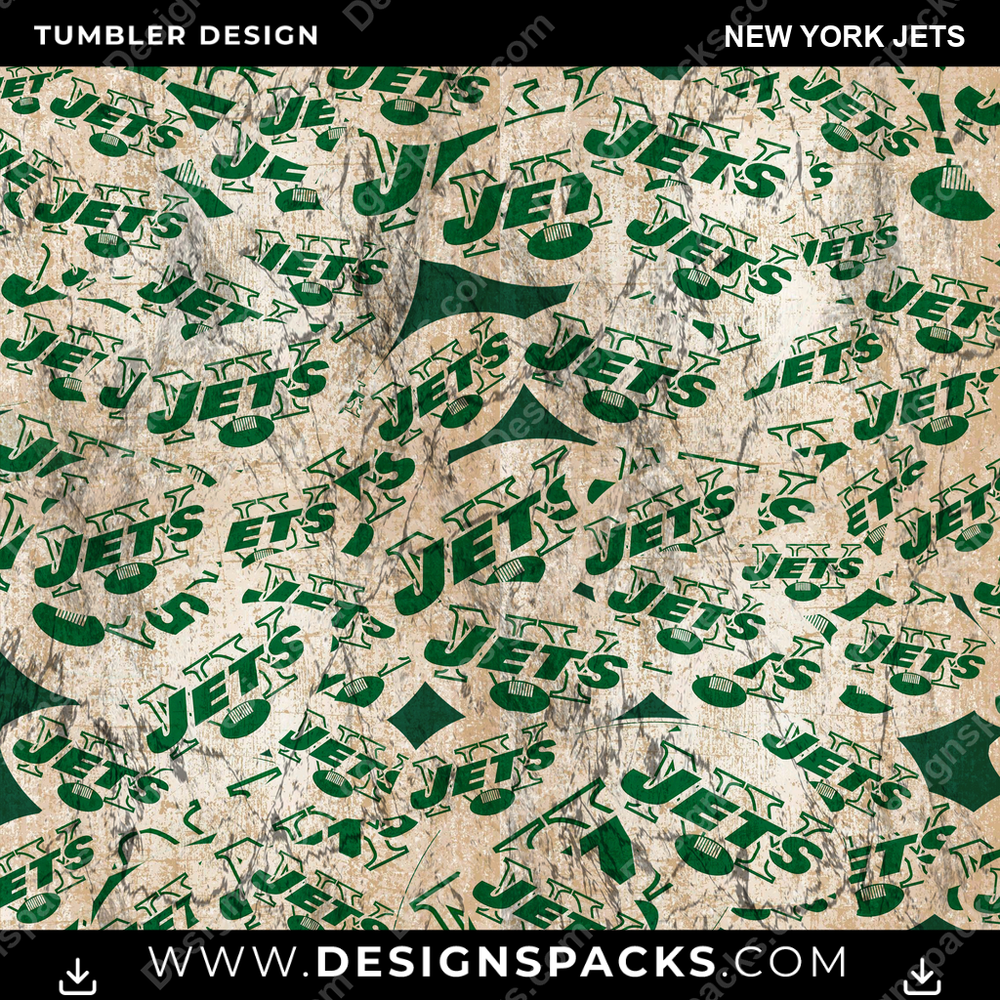 Football Logo BG New York Jets Tumbler Digital Wrap Design