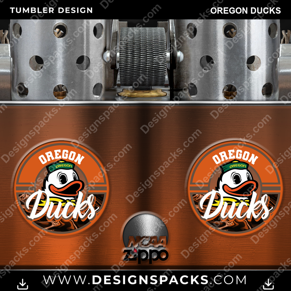 College Sport Zippo Lighter Oregon Ducks Tumbler Digital Wrap Design