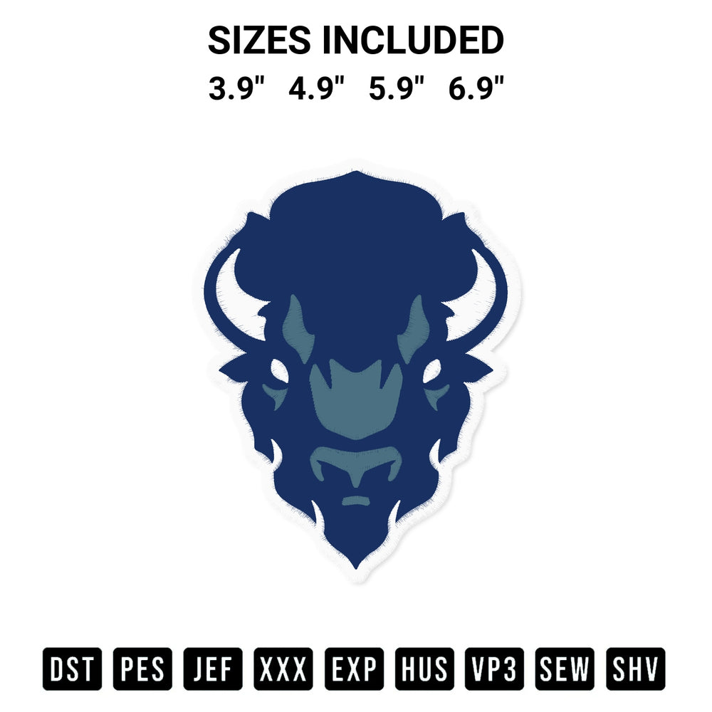 Discover the perfect addition to your crafting collection: Howard Bison Embroidery Design embroidery file. Instantly available at Designspacks.com. Available sizes: 3.9", 4.9", 5.9", 6.9".
