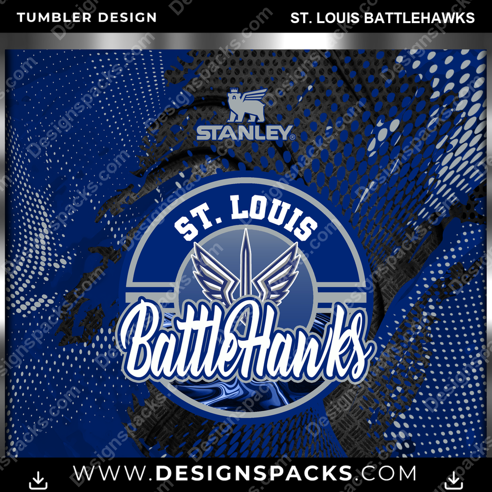 Canada Football Stanley St. Louis Battlehawks CFL Canada Tumbler Digital Wrap Design Download