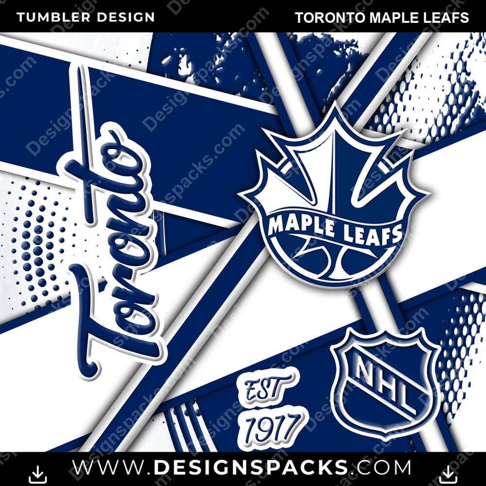 Ice Hockey Team Sport Toronto Maple Leafs Tumbler Digital Wrap Design