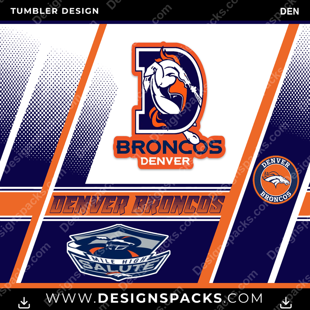 Football Sports DEN Tumbler Digital Wrap Design