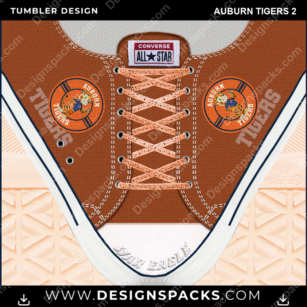 College Sport Converse Auburn Tigers 2 NCAA College Sport Tumbler Digital Wrap Design Download