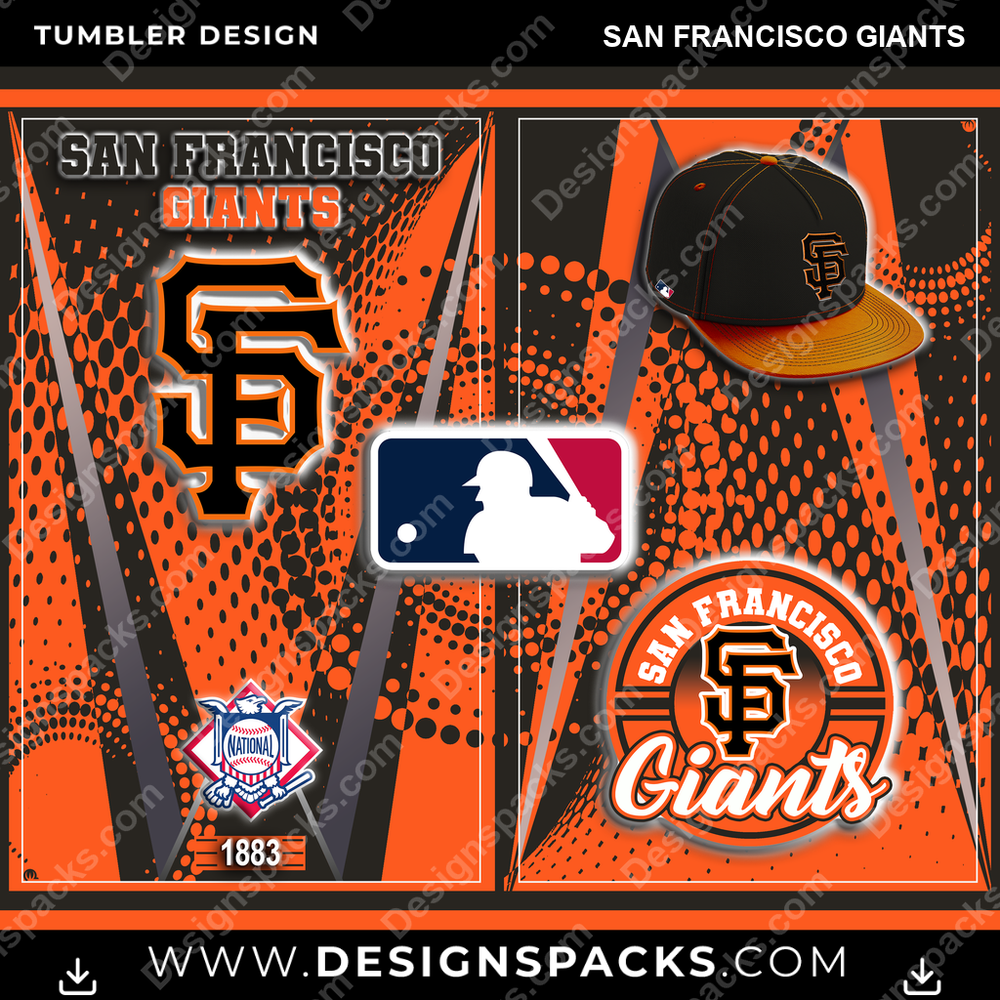 Baseball Team Logo San Francisco Giants Tumbler Digital Wrap Design
