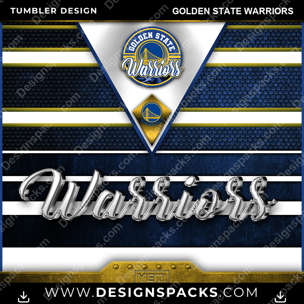 Basketball YETI Golden State Warriors Tumbler Digital Wrap Design